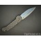 Marfione Custom Knives LUDT Mirror Polish w/ Carbon Fiber & Blue Ringed Hardware