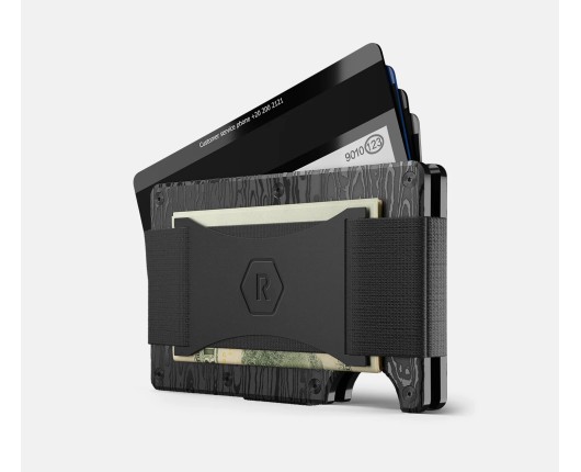 Ridge Wallet Black Damascus 