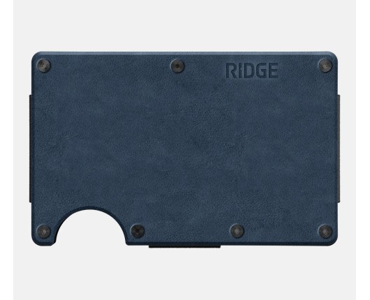 Ridge Wallet Cobalt Blue Leather