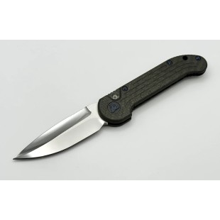 Marfione Custom Knives LUDT Mirror Polish w/ Carbon Fiber & Blue Ringed Hardware